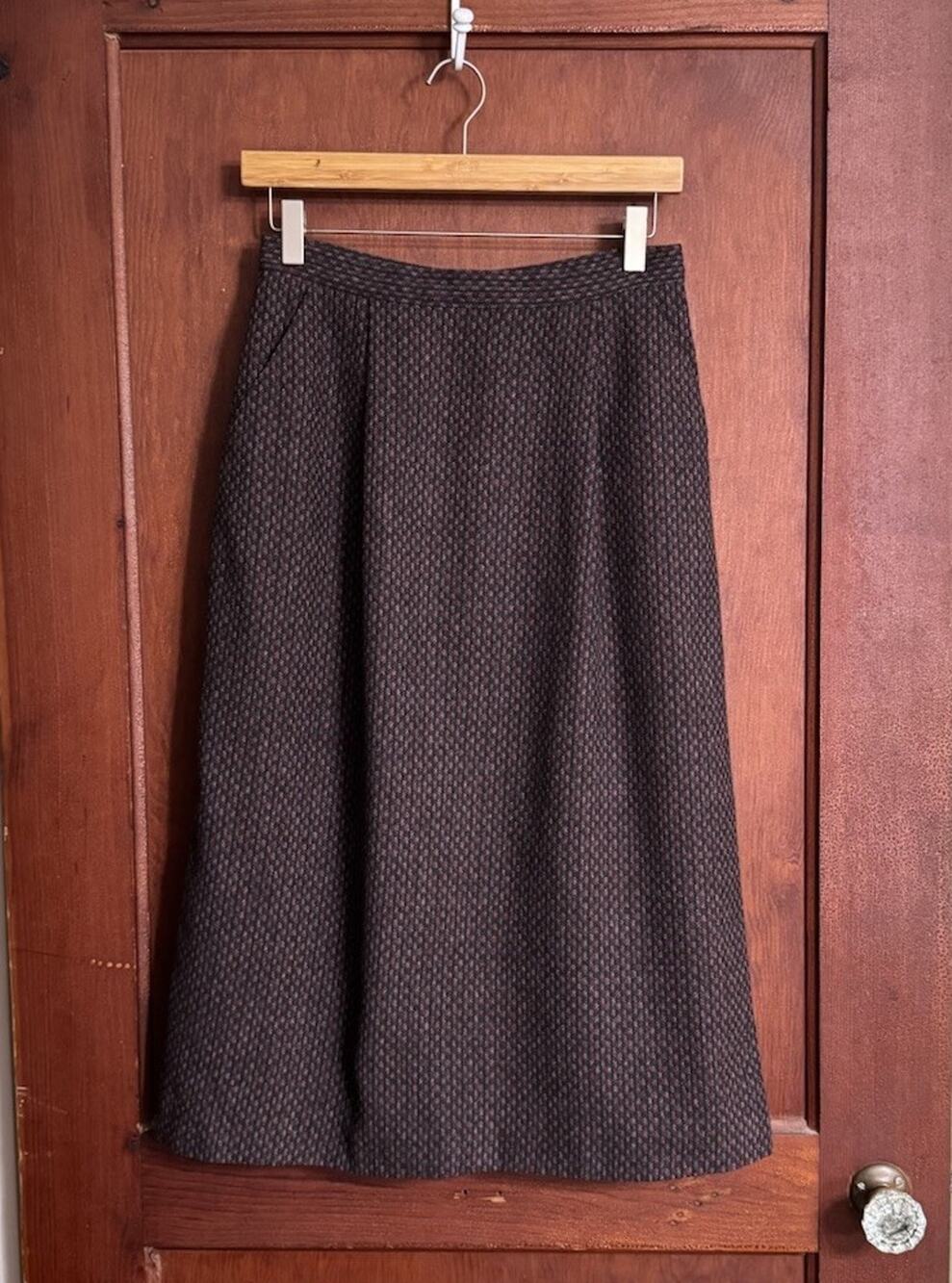 Vintage 80s Evan-Picone II Wool Blend Skirt 11/12 Dark Academia Preppy Secretary